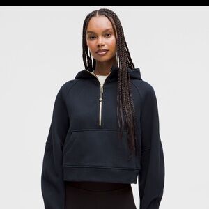 Lululemon scuba half zip Navy/gold hardware